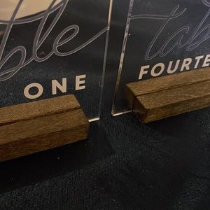 14 Acrylic Table Signs - Blue